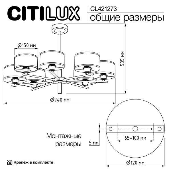 Потолочная люстра Alton CL421273