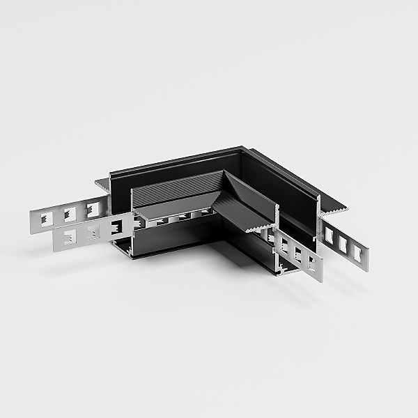 Коннекторы Slim Magnetic Slim Magnetic Коннектор угловой для встраиваемого шинопровода под ГКЛ 9,5мм (черный) 85214/00
