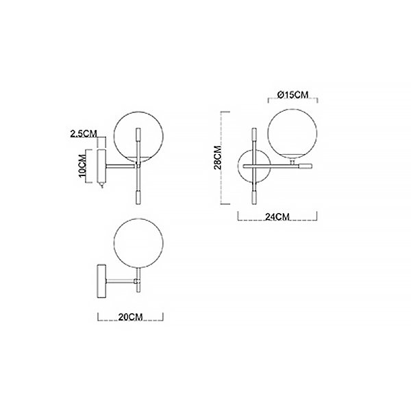 Настенное бра Arkab A2225AP-1BK