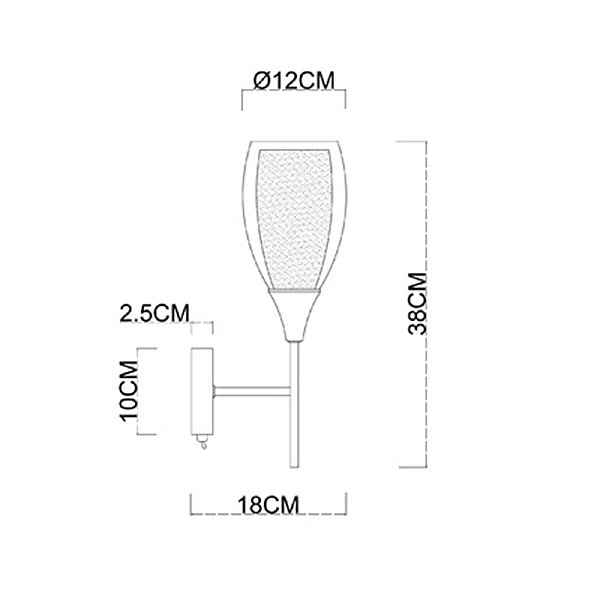 Настенное бра Barry A7951AP-1CC