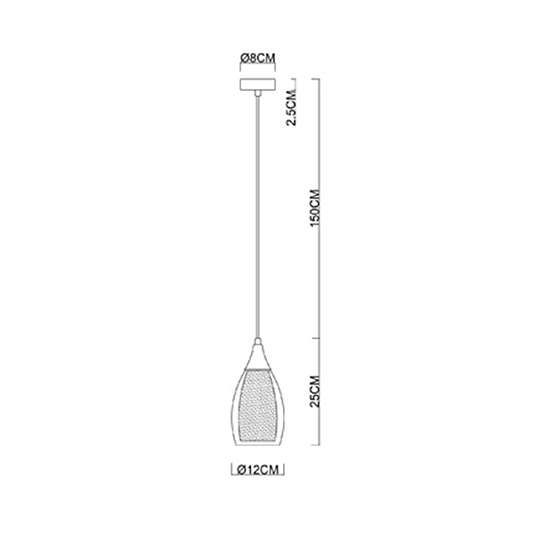 Светильник подвесной Barry A7951SP-1BK