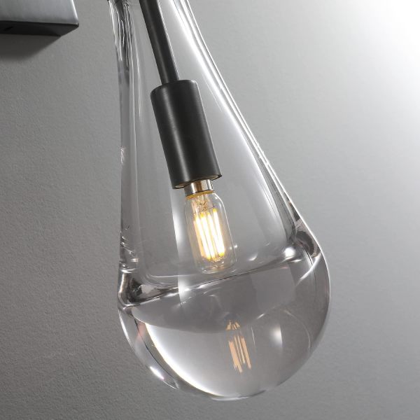 Настенное бра Raindrop MT9093-1W black brushed gold