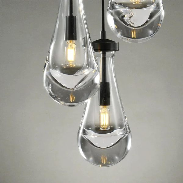 Светильник подвесной Raindrop MT9093-1H black brushed gold