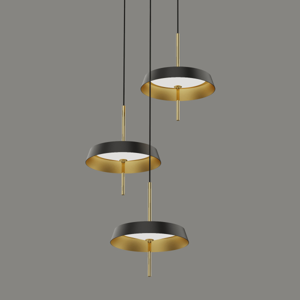 Светильник подвесной MD18001061 MD18001061-3B black/gold