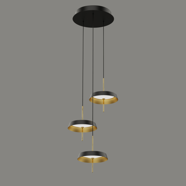 Светильник подвесной MD18001061 MD18001061-3B black/gold