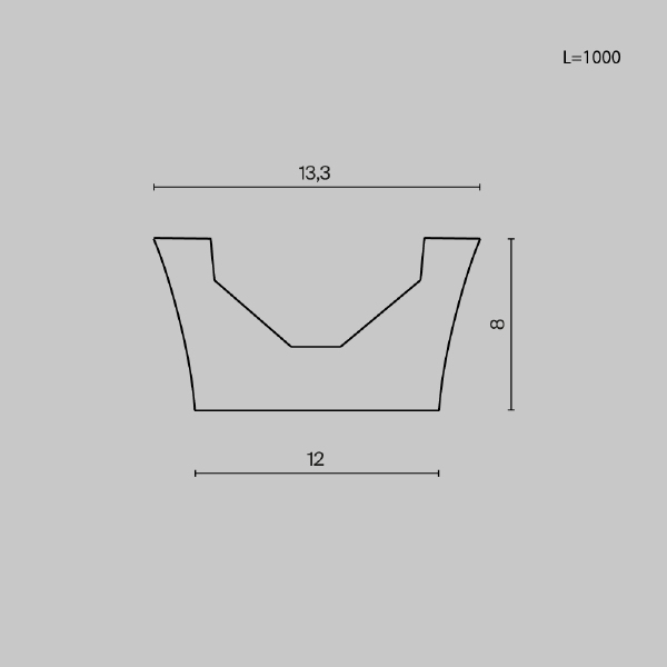 Профиль для шинопровода Accessories for tracks Elasity TRA160MP-1B