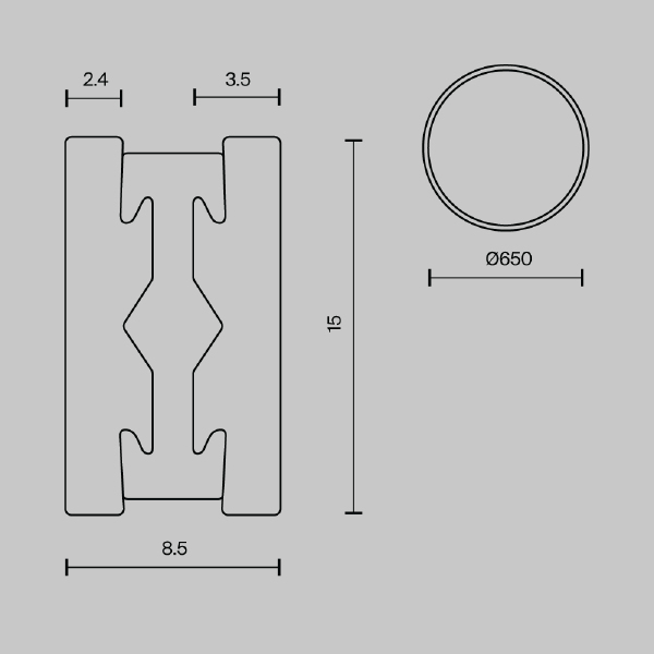 Шинопровод Busbar trunkings Flarity TRX154-R-D650-BS