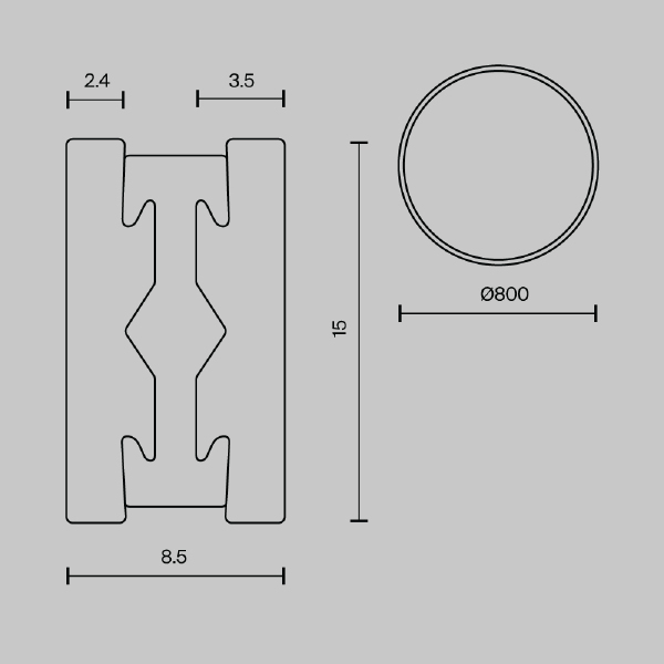 Шинопровод Busbar trunkings Flarity TRX154-R-D800-BS