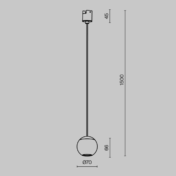Трековый светильник Sfera TR165-1-8W3K-M-B