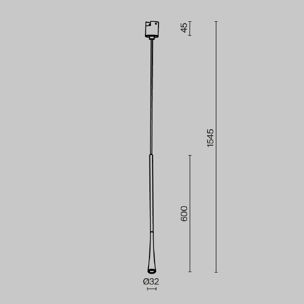 Трековый светильник Waist TR168-1-7W3K-M-BS