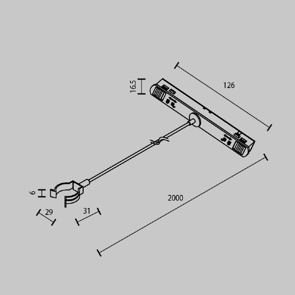 Монтажный элемент Accessories for tracks Exility TRA101SWT-2B