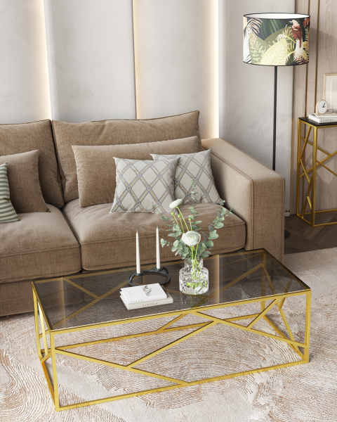 Журнальный стол Арт Деко ECT-015-TG-SK