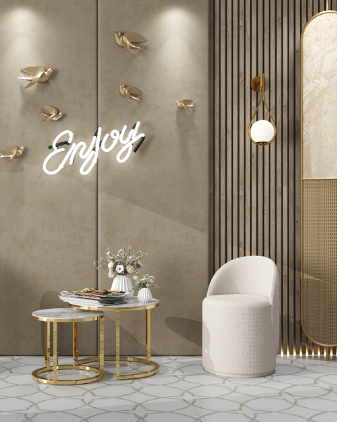 Журнальный стол Селена EET-131-2S-TG white