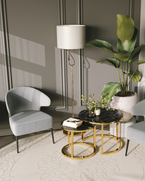 Журнальный стол Селена EET-131-2S-TG black