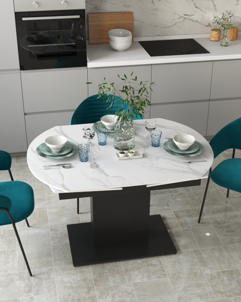 Кухонный стол Хлоя DF120T 120 white DUAL