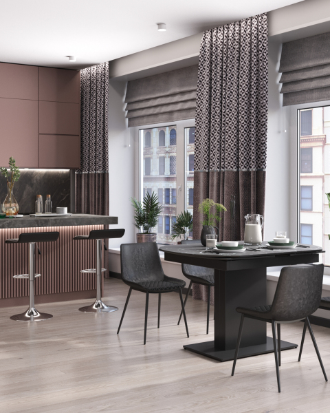 Кухонный стол Хлоя DF120T 120 black DUAL