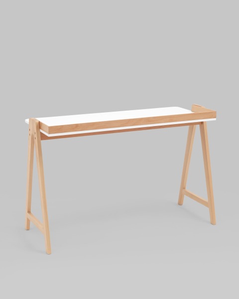 Стол письменный Pyramid T-002-P white / natural