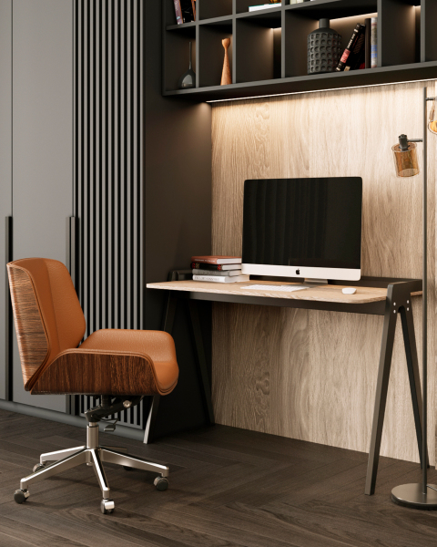 Стол письменный Pyramid T-002 natural / black