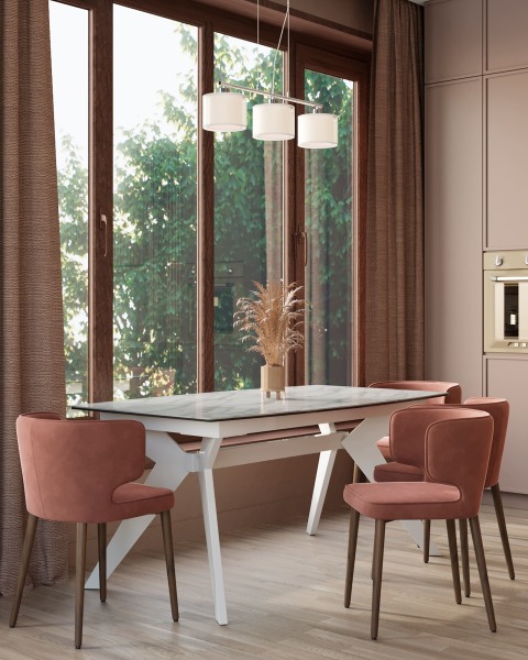 Кухонный стол Аркада DT8828-C 160 MR-04 white DUAL