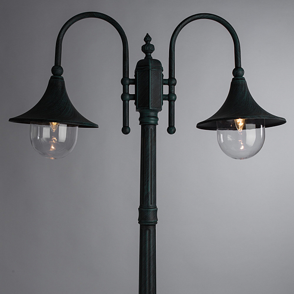 Столб фонарный уличный Arte Lamp MALAGA A1086PA-2BG