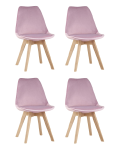 Комплект стульев Frankfurt Y863 velvet pink BOX EAMES