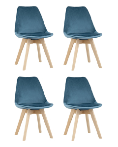 Комплект стульев Frankfurt Y863 velvet dark blue BOX EAMES