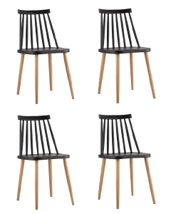 Комплект стульев Морган Y820 black BOX