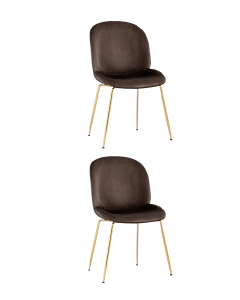 Комплект стульев Beetle 8329 VELVET BROWN BOX