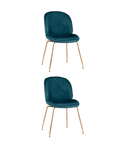 Комплект стульев Beetle 8329 VELVET BLUE BOX