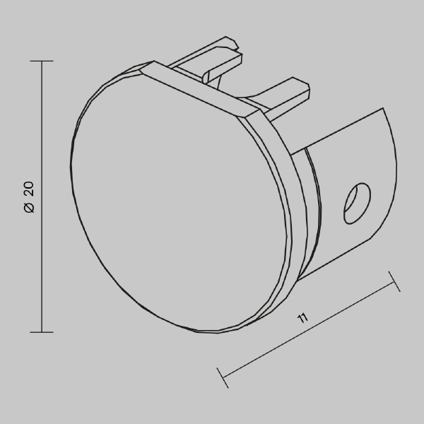 Заглушка Accessories for tracks Levity TRA184EC-R-11B