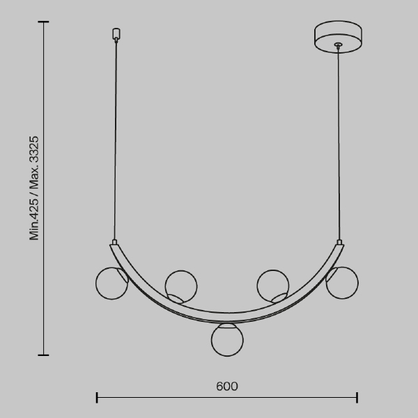 Светильник подвесной Ambre MOD331PL-L12BS3K