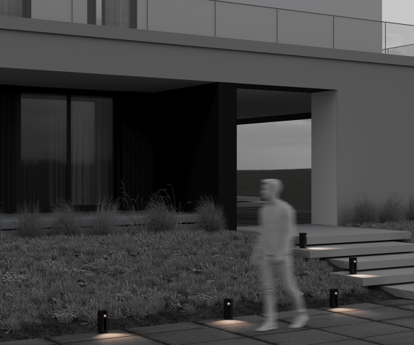 Уличный наземный светильник Cave O468FL-L3B3K