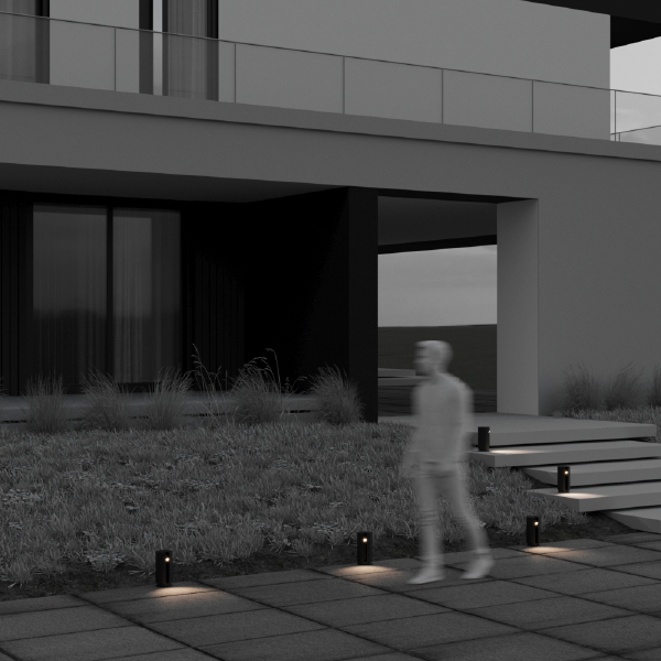 Уличный наземный светильник Cave O468FL-L3B3K