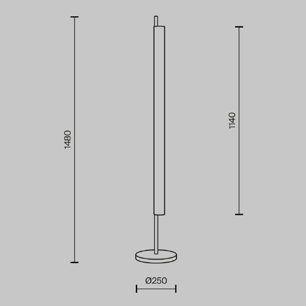 Торшер Loom MOD258FL-L15BS3K