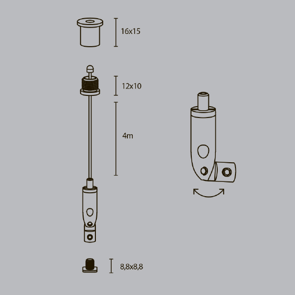 Аксессуары для лент Заглушки и крепления для профиля ALM-3535R-P-2M