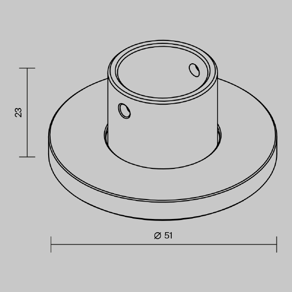Монтажный элемент Accessories for tracks Levity TRA184BC-R-11B
