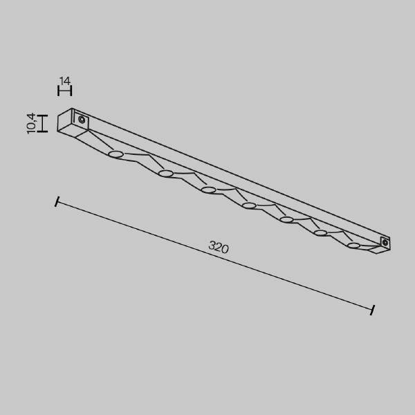 Трековый светильник Spiky TR175-1-12WTW-M-B