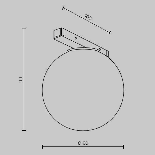 Трековый светильник Luna TR177-1-5WTW-B