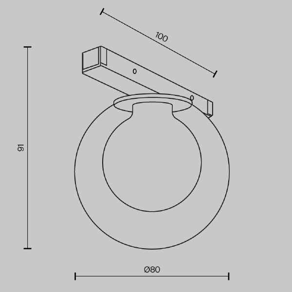 Трековый светильник Bubble TR181-1-4WTW-B