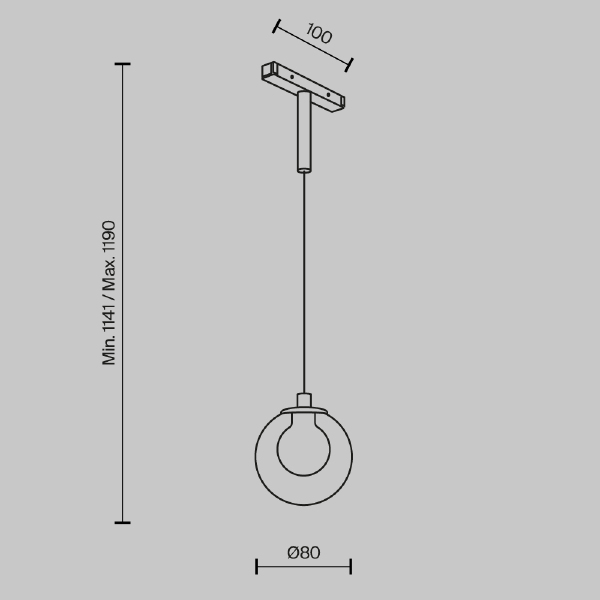 Трековый светильник Bubble TR181PL-1-4WTW-B
