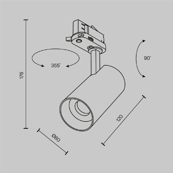 Трековый светильник Focus Led TR197-3-12WCCT-M-W