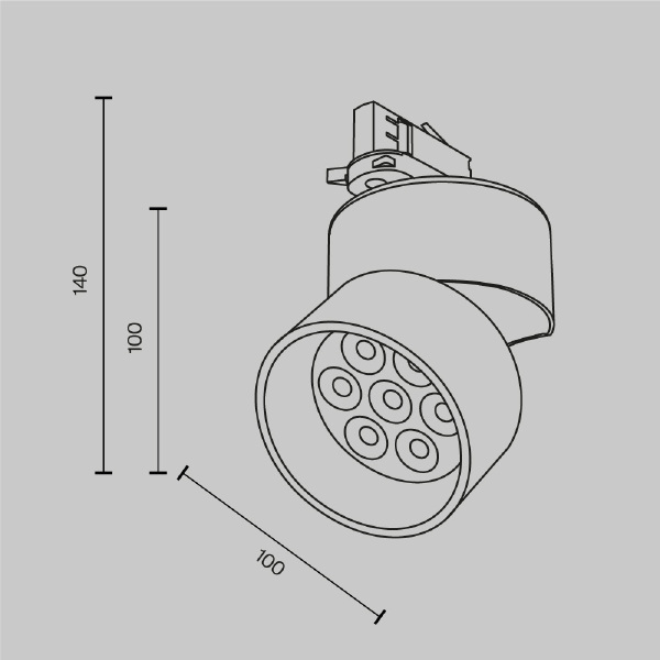 Трековый светильник Alfa TR199-3-15W2.7K-M-W