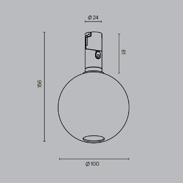 Трековый светильник Bubble TR205-1-3W3K-B