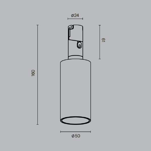 Трековый светильник Magnum TR207-1-3W3K-B