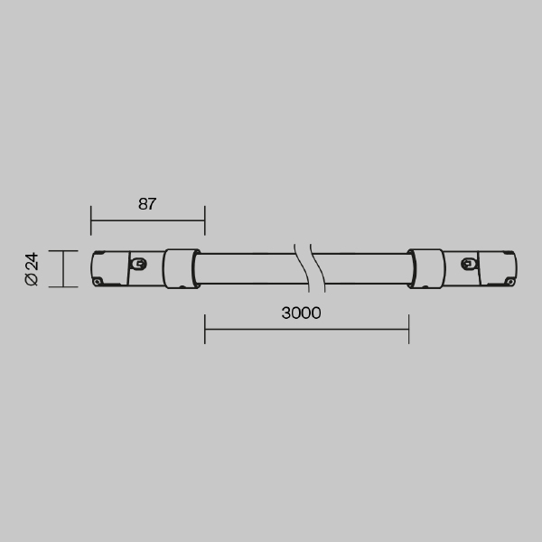 Трековый светильник Tau TR209-1-48W3K-B
