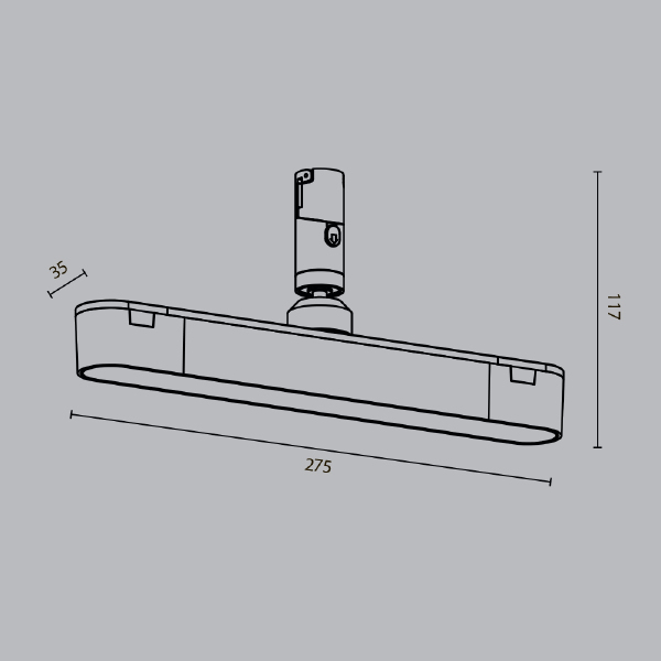 Трековый светильник Basis Rot TR202-1-10W3K-B