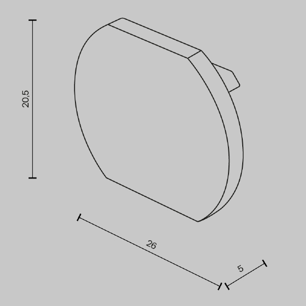 Заглушка Accessories for tracks Basity TRA172EC-R-11B