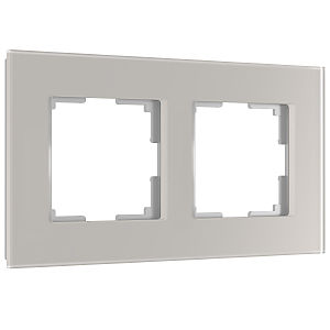 Рамка Senso дымчатый soft-touch W0023117/ Рамка на 2 поста Senso (дымчатый, стекло soft-touch)