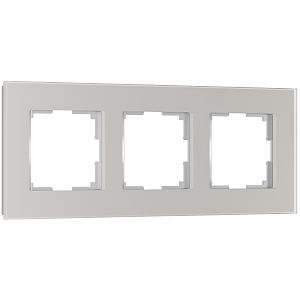 Рамка Senso дымчатый soft-touch W0033117/ Рамка на 3 поста Senso (дымчатый, стекло soft-touch)