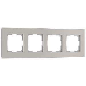 Рамка Senso дымчатый soft-touch W0043117/ Рамка на 4 поста Senso (дымчатый, стекло soft-touch)